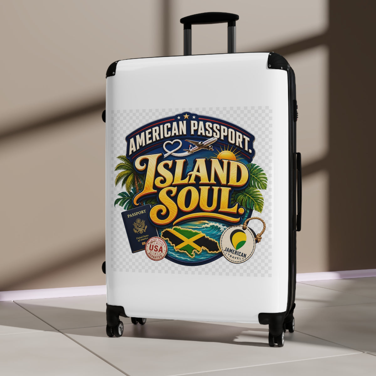 Island Soul Carry-On Suitcase — "American Passport" Tropical Travel Luggage