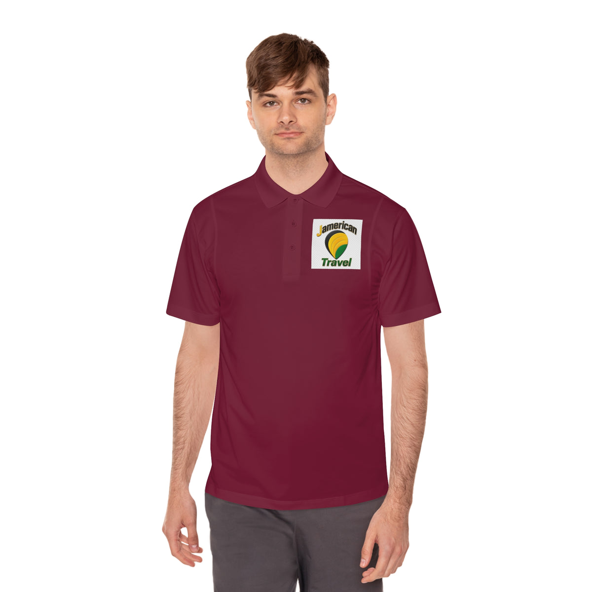 American Travel Logo Polo — Men’s Sport Polo Shirt