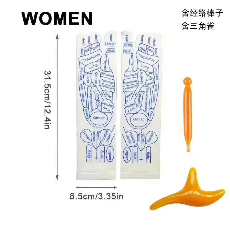Physiotherapy Foot Care Massage Relieve Tired Feet Sock Acupressure Foot Massager Reflexology Socks Foot Acupoint Massage Tool