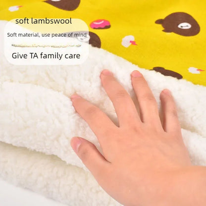 Soft Cuddly Cat Sleeping Bag Fluffy Feel Thickened Pet Pocket Quilt Bed Warm Nest for Kitten Puppy Comfortable Warmth