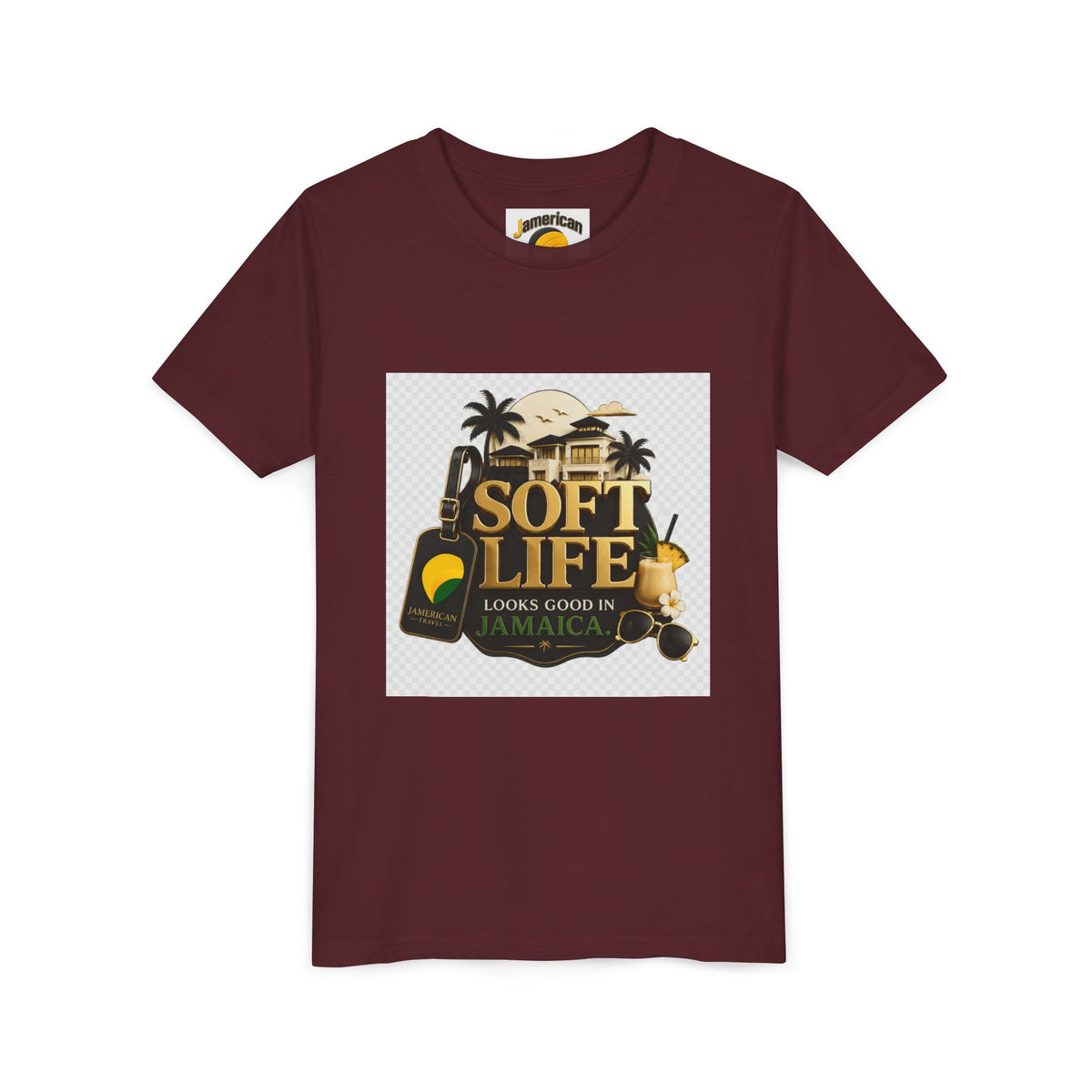 Youth Tee — "Soft Life" Jamaica Vacation Shirt / "This island didn’t just host me — it claimed me. Yard forever" Kids T‑Shirt