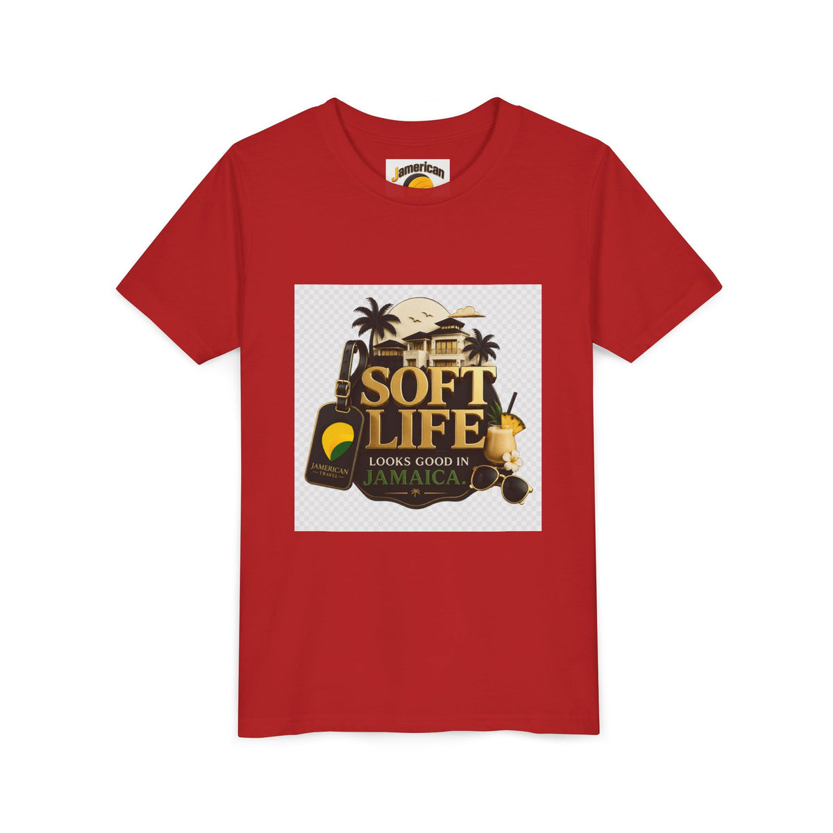 Youth Tee — "Soft Life" Jamaica Vacation Shirt / "This island didn’t just host me — it claimed me. Yard forever" Kids T‑Shirt