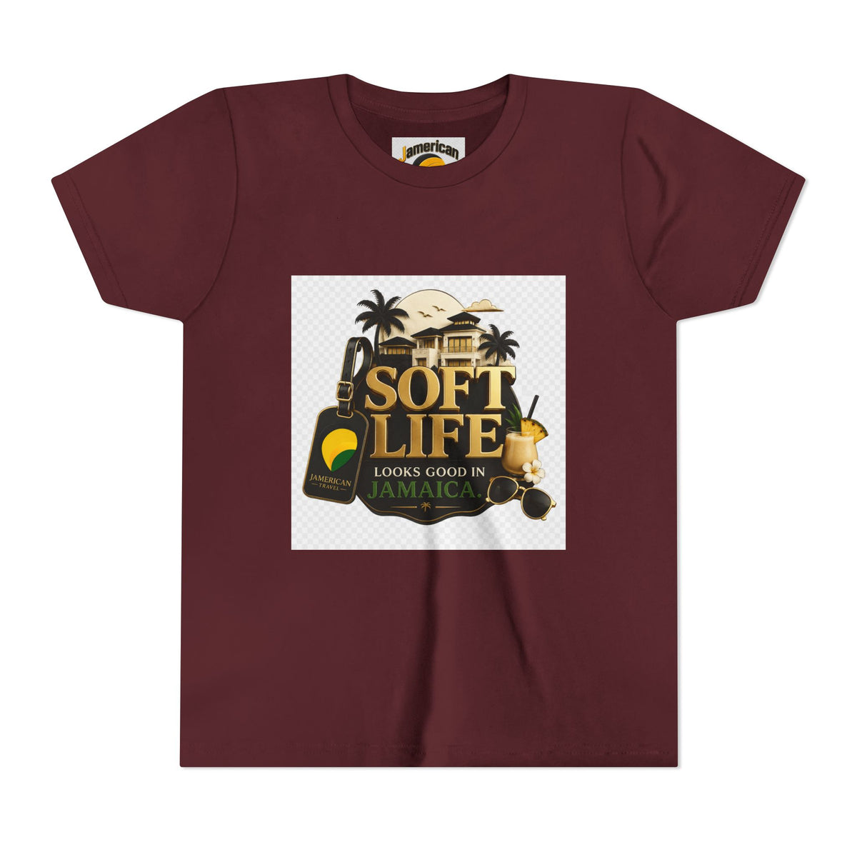 Youth Tee — "Soft Life" Jamaica Vacation Shirt / "This island didn’t just host me — it claimed me. Yard forever" Kids T‑Shirt