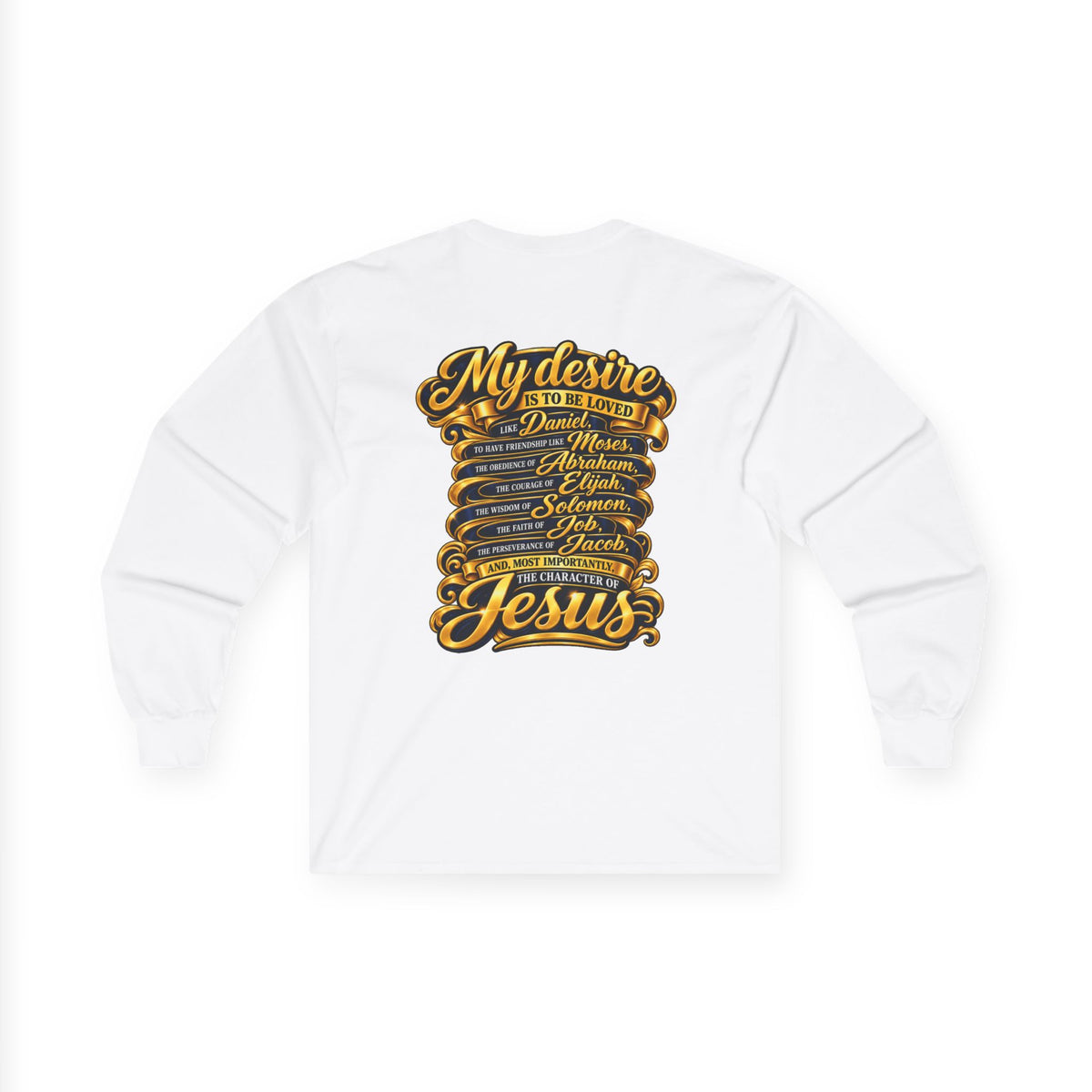Reconversion Rebaptism Scripture Design Long Sleeve Tee | Christian Faith Shirt