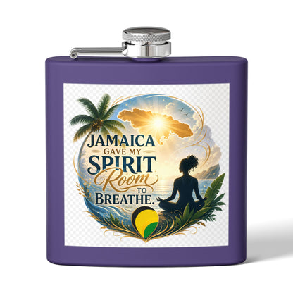 Jamaica Spirit Flask — 6oz Stainless Steel Travel Hip Flask