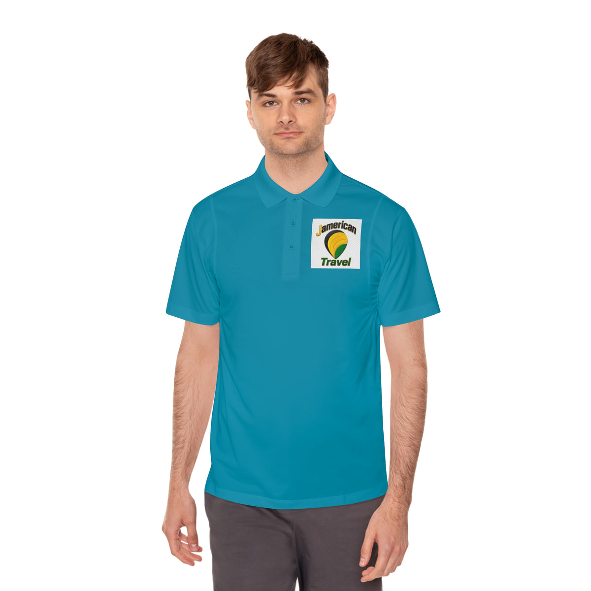 American Travel Logo Polo — Men’s Sport Polo Shirt