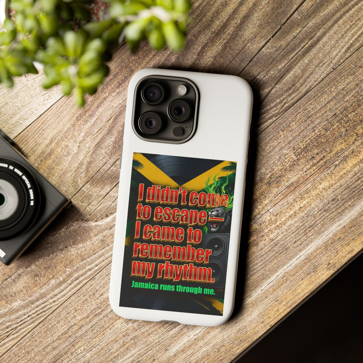 Jamaica Rhythm Phone Case — "I didn't come to escape, I came to remember my rhythm"