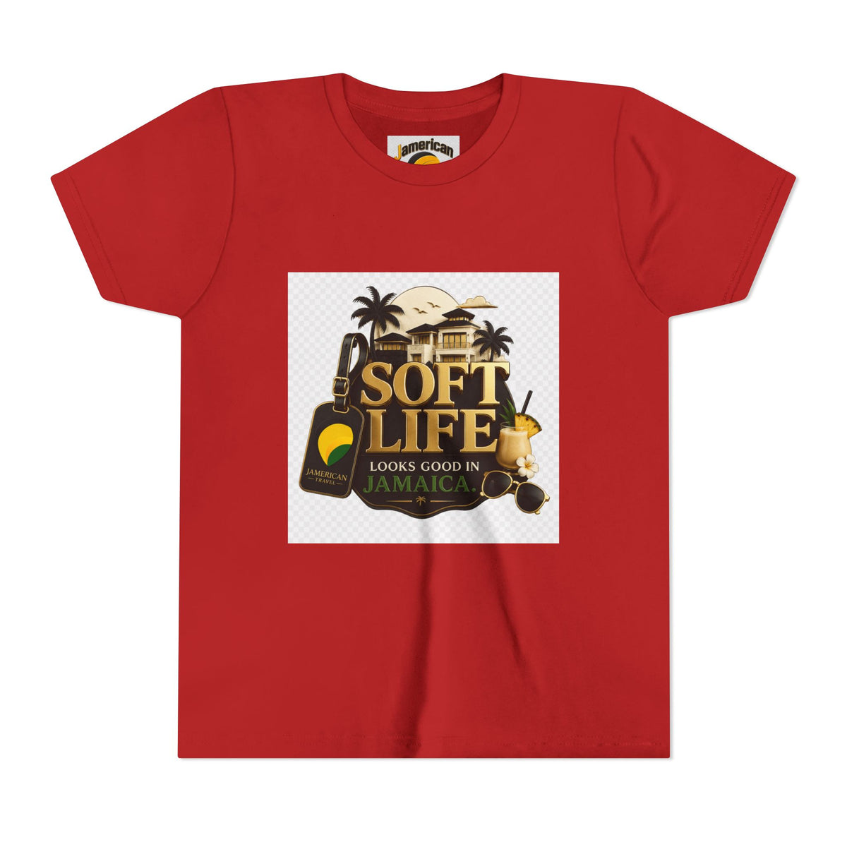 Youth Tee — "Soft Life" Jamaica Vacation Shirt / "This island didn’t just host me — it claimed me. Yard forever" Kids T‑Shirt