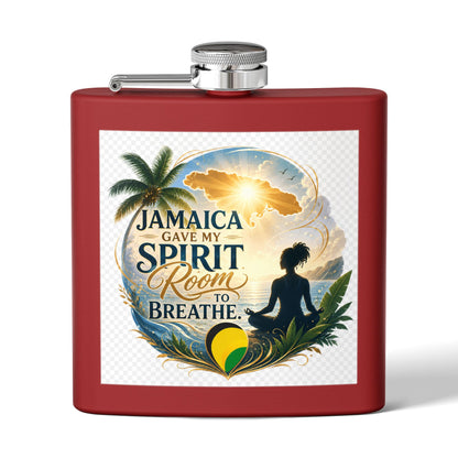 Jamaica Spirit Flask — 6oz Stainless Steel Travel Hip Flask