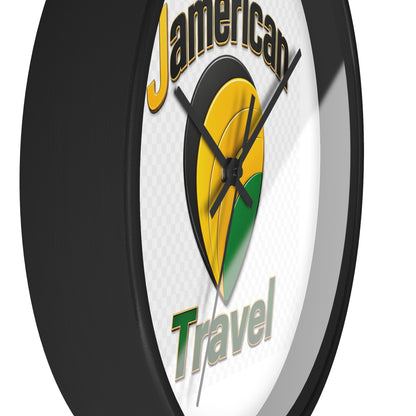 Jamerican Travel Wall Clock — Tropical Jamaica-Inspired Home Decor