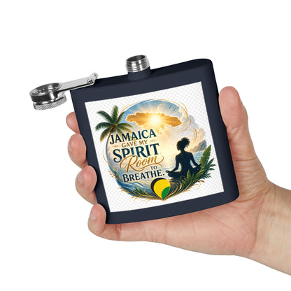 Jamaica Spirit Flask — 6oz Stainless Steel Travel Hip Flask