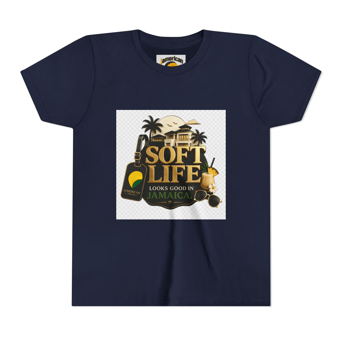 Youth Tee — "Soft Life" Jamaica Vacation Shirt / "This island didn’t just host me — it claimed me. Yard forever" Kids T‑Shirt
