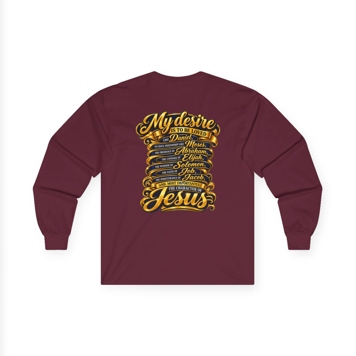 Reconversion Rebaptism Scripture Design Long Sleeve Tee | Christian Faith Shirt