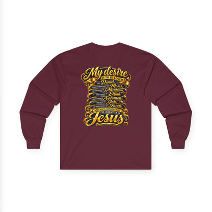 Reconversion Rebaptism Scripture Design Long Sleeve Tee | Christian Faith Shirt