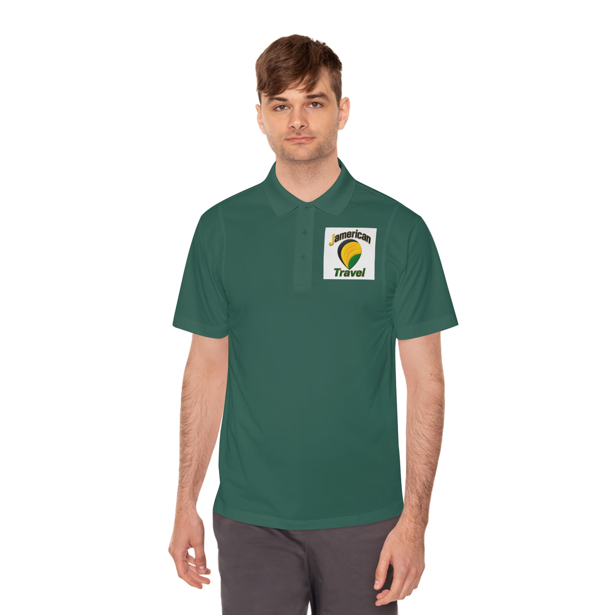 American Travel Logo Polo — Men’s Sport Polo Shirt