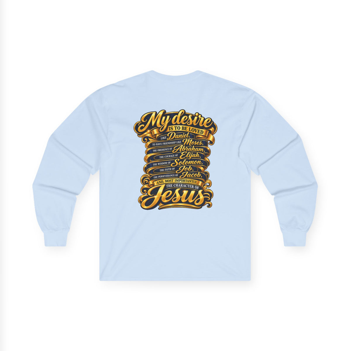 Reconversion Rebaptism Scripture Design Long Sleeve Tee | Christian Faith Shirt