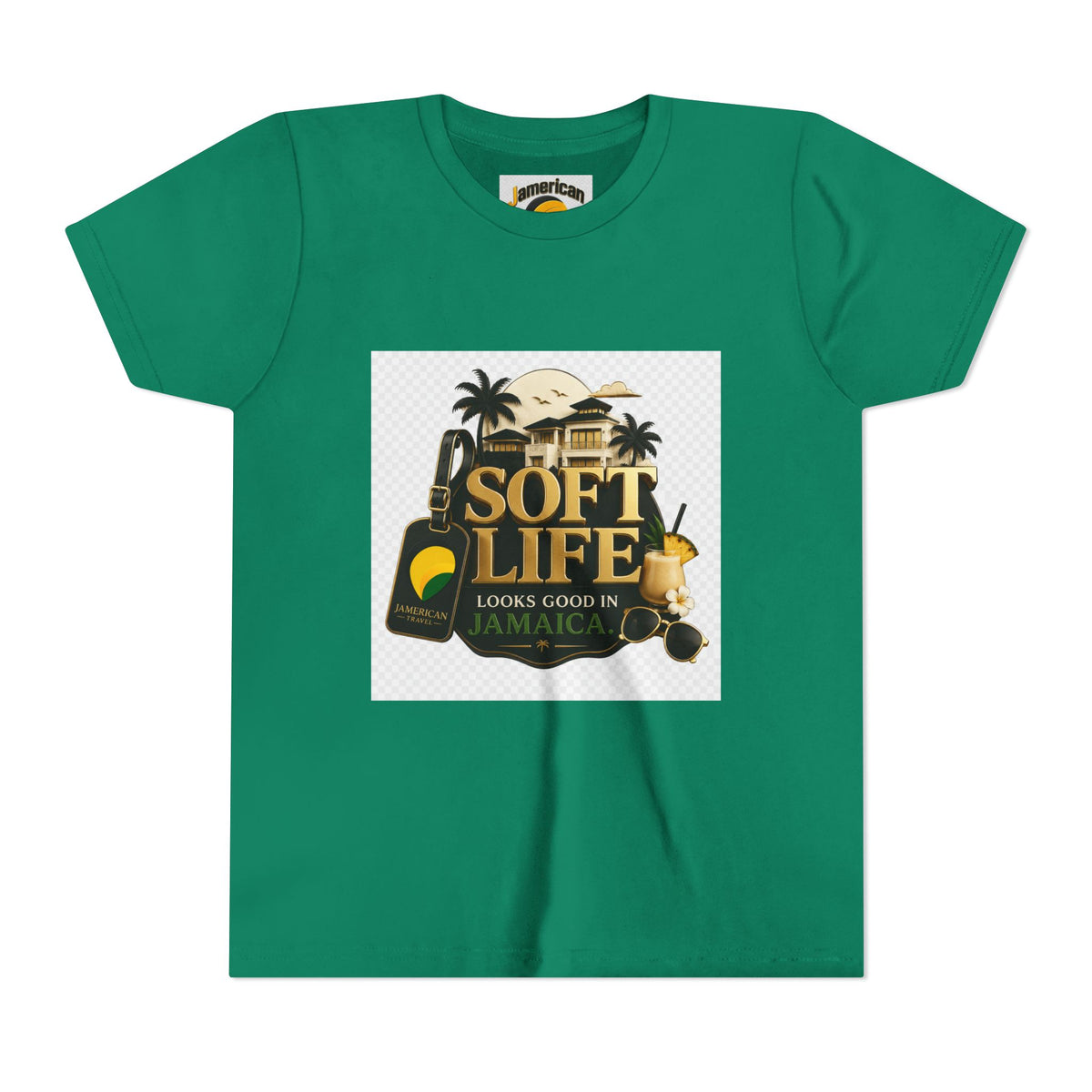 Youth Tee — "Soft Life" Jamaica Vacation Shirt / "This island didn’t just host me — it claimed me. Yard forever" Kids T‑Shirt