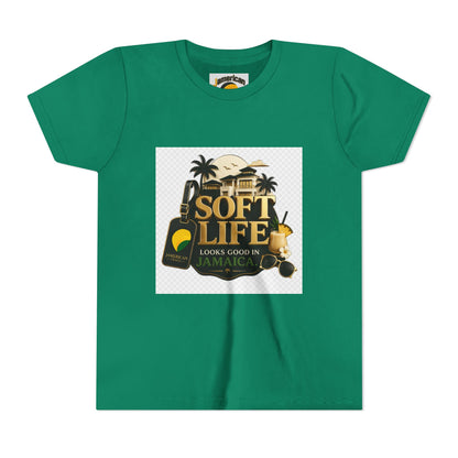 Youth Tee — "Soft Life" Jamaica Vacation Shirt / "This island didn’t just host me — it claimed me. Yard forever" Kids T‑Shirt