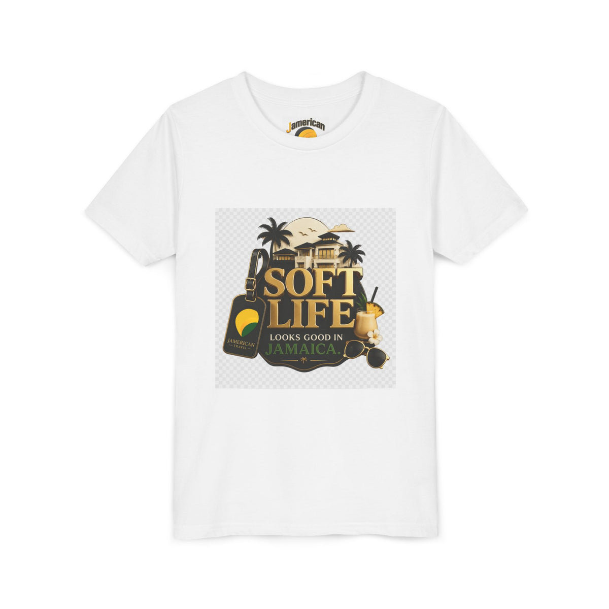 Youth Tee — "Soft Life" Jamaica Vacation Shirt / "This island didn’t just host me — it claimed me. Yard forever" Kids T‑Shirt