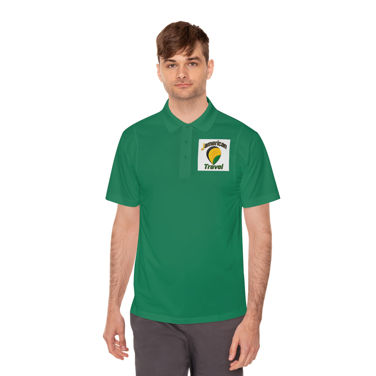 American Travel Logo Polo — Men’s Sport Polo Shirt