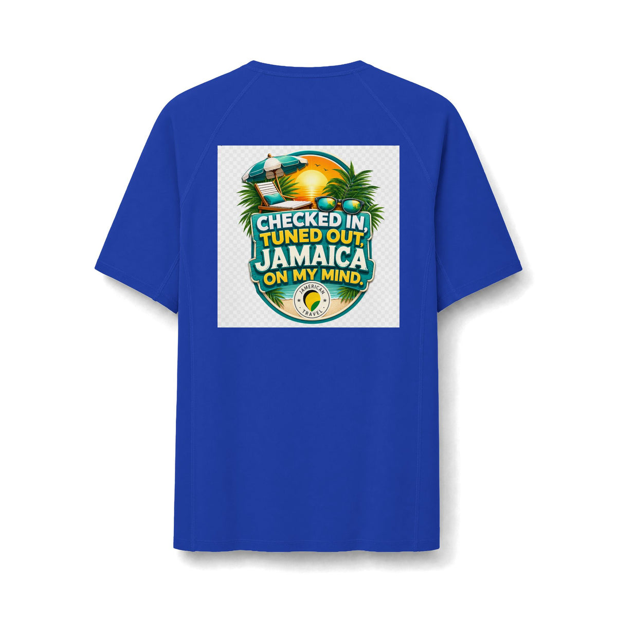 Jamaican Beach Vibes Rashguard Tee — "Saltwater Sunshine and Jamaican Peace"