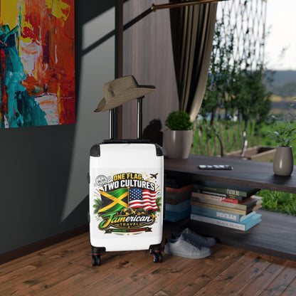 Jamerican Travel Carry-On Suitcase – "One Flag Two Cultures" Jamaican & American Luggage