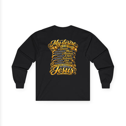 Reconversion Rebaptism Scripture Design Long Sleeve Tee | Christian Faith Shirt