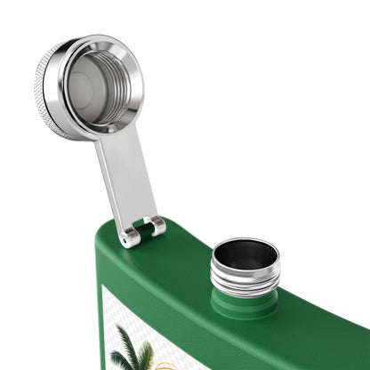 Jamaica Spirit Flask — 6oz Stainless Steel Travel Hip Flask