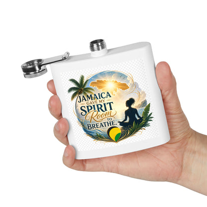 Jamaica Spirit Flask — 6oz Stainless Steel Travel Hip Flask