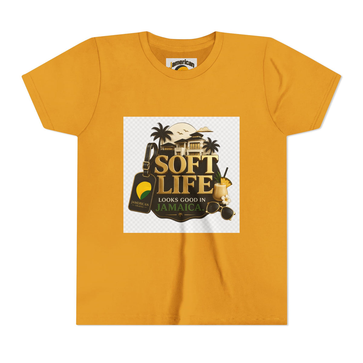 Youth Tee — "Soft Life" Jamaica Vacation Shirt / "This island didn’t just host me — it claimed me. Yard forever" Kids T‑Shirt