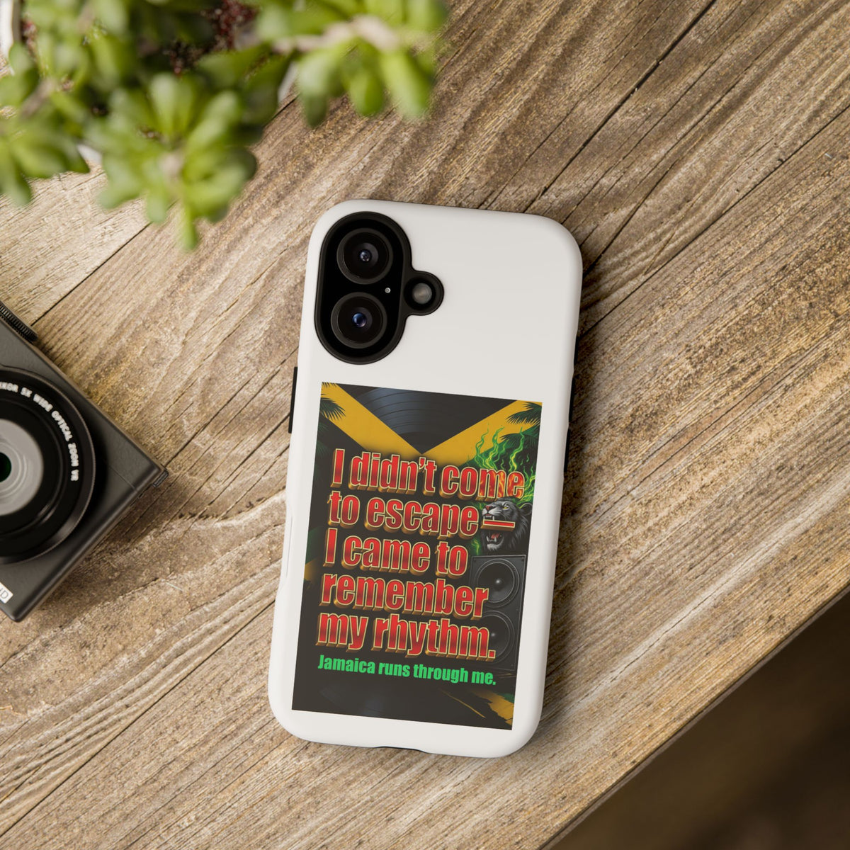 Jamaica Rhythm Phone Case — "I didn't come to escape, I came to remember my rhythm"