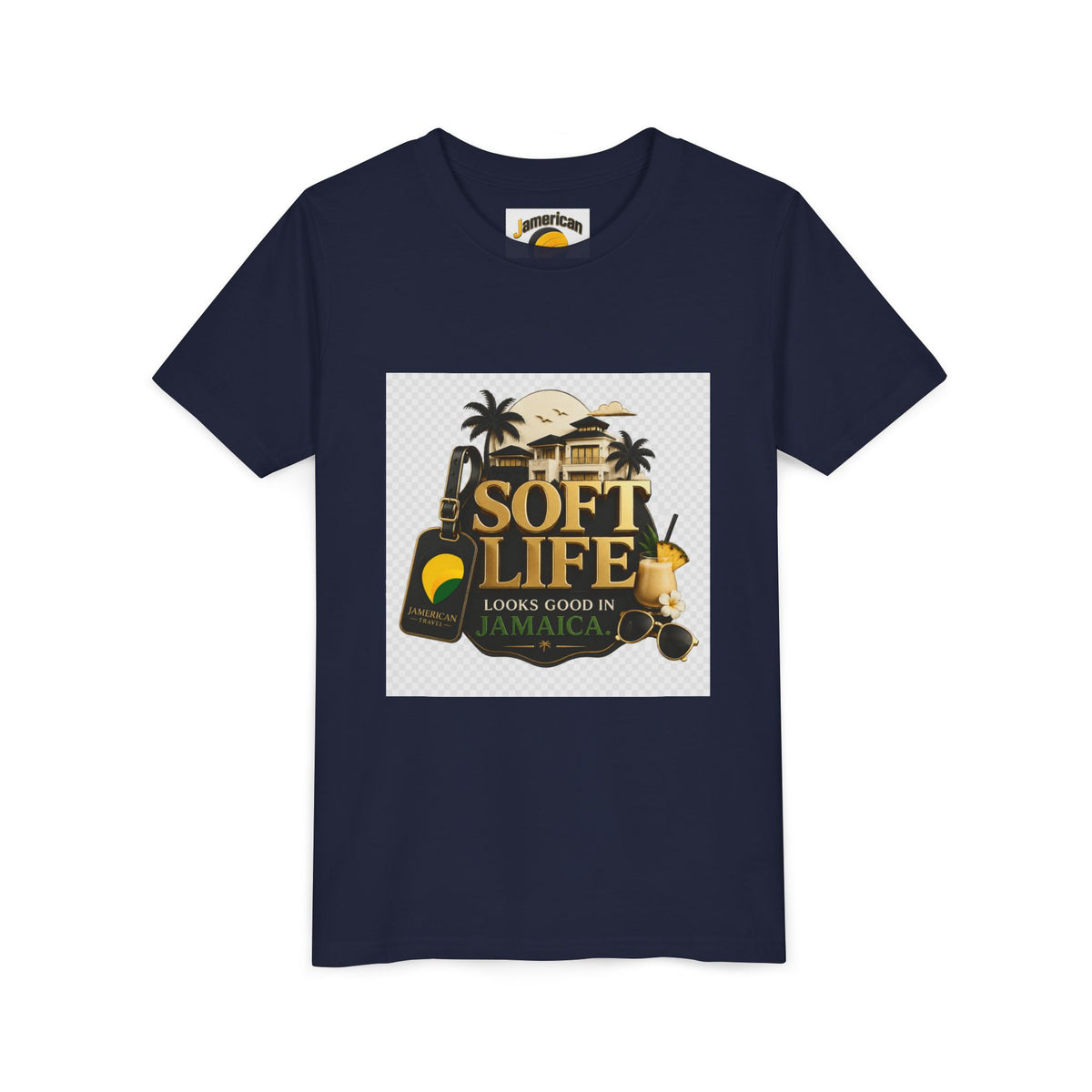 Youth Tee — "Soft Life" Jamaica Vacation Shirt / "This island didn’t just host me — it claimed me. Yard forever" Kids T‑Shirt