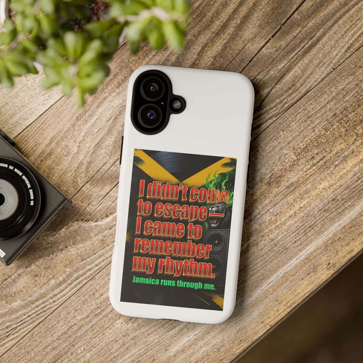 Jamaica Rhythm Phone Case — "I didn't come to escape, I came to remember my rhythm"