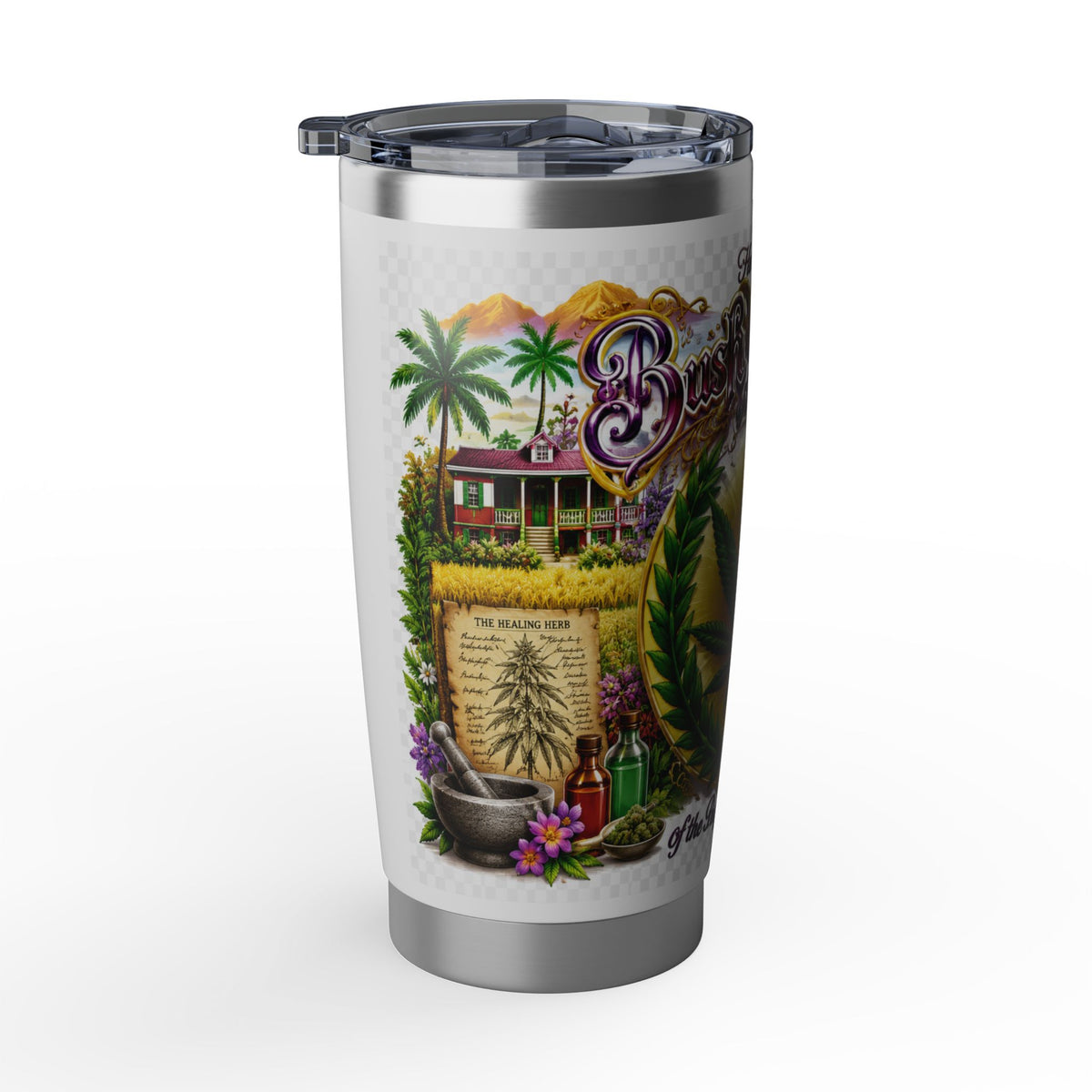Cannabis Leaf Vagabond 20oz Tumbler – Rasta Herb of Life Travel Cup