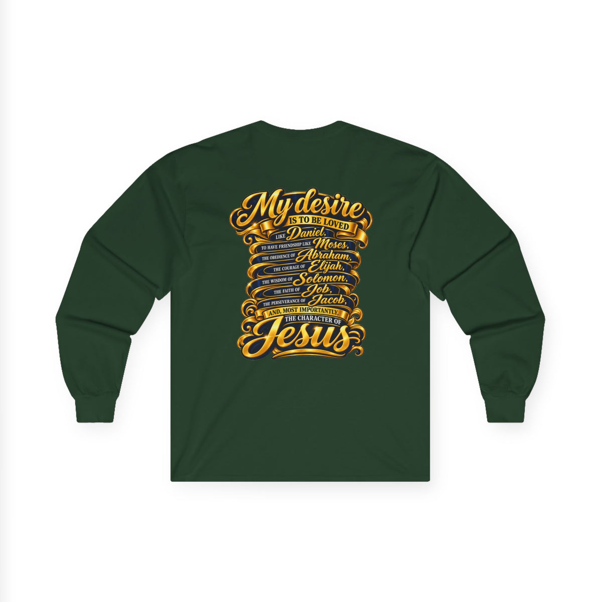 Reconversion Rebaptism Scripture Design Long Sleeve Tee | Christian Faith Shirt