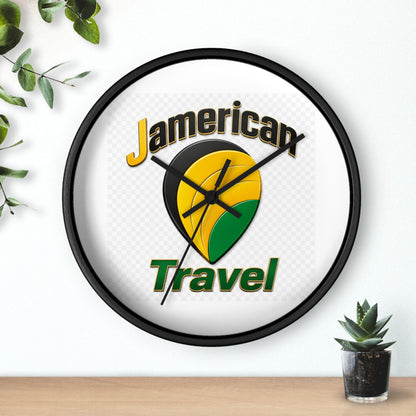 Jamerican Travel Wall Clock — Tropical Jamaica-Inspired Home Decor