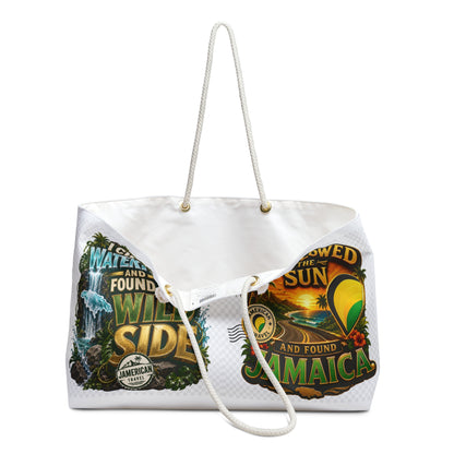 Weekender Bag - Tropical Adventure Tote: "I Chased Waterfalls" & "I Followed the Sun and Found Jamaica" Travel Bag