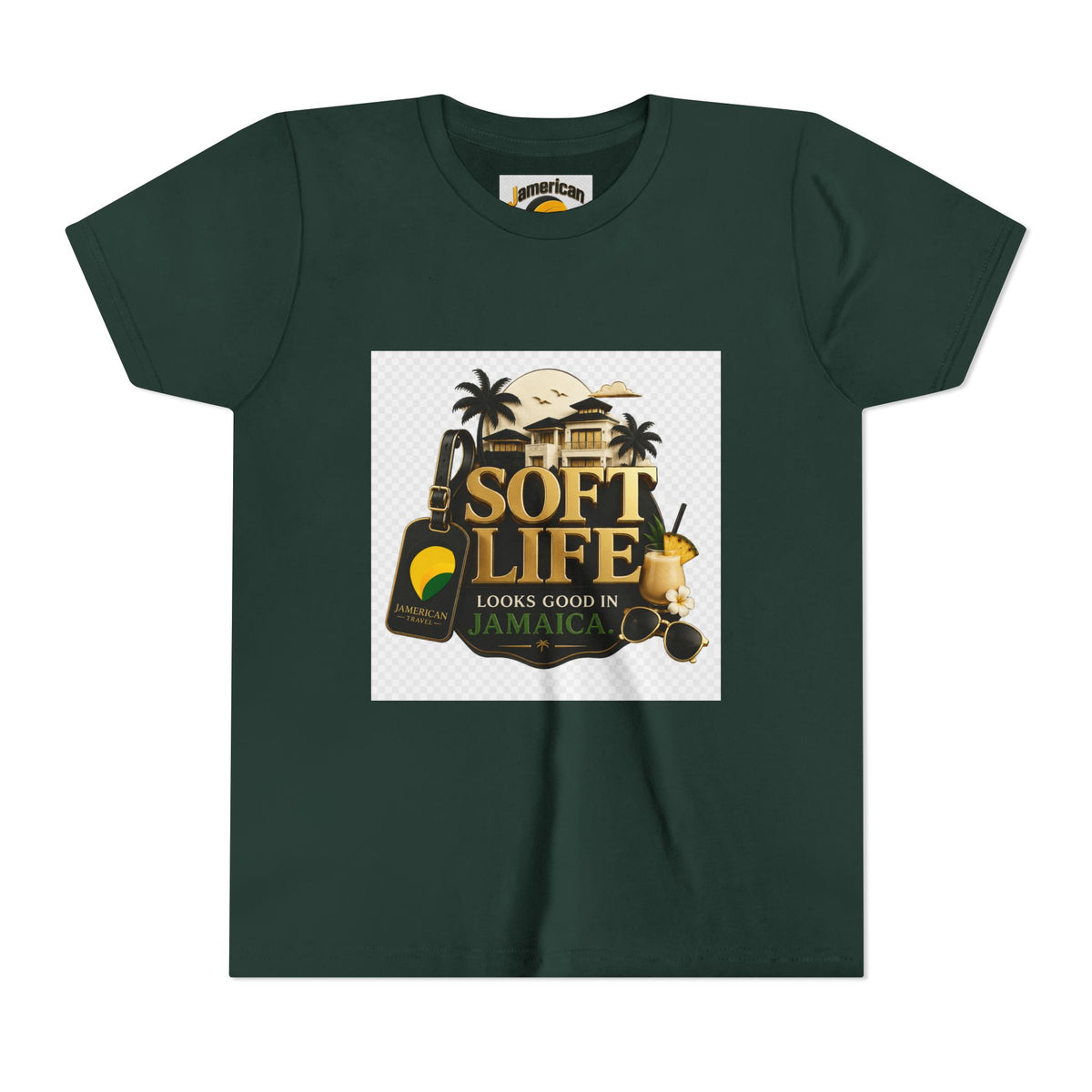 Youth Tee — "Soft Life" Jamaica Vacation Shirt / "This island didn’t just host me — it claimed me. Yard forever" Kids T‑Shirt