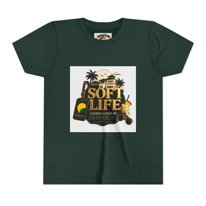 Youth Tee — "Soft Life" Jamaica Vacation Shirt / "This island didn’t just host me — it claimed me. Yard forever" Kids T‑Shirt