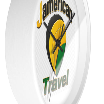 Jamerican Travel Wall Clock — Tropical Jamaica-Inspired Home Decor