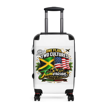 Jamerican Travel Carry-On Suitcase – "One Flag Two Cultures" Jamaican & American Luggage
