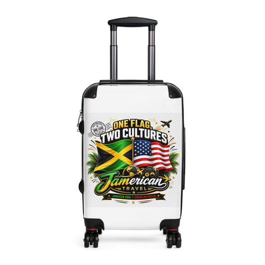 Jamerican Travel Carry-On Suitcase – "One Flag Two Cultures" Jamaican & American Luggage
