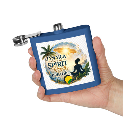 Jamaica Spirit Flask — 6oz Stainless Steel Travel Hip Flask