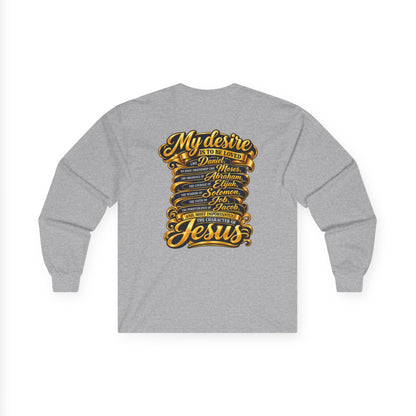 Reconversion Rebaptism Scripture Design Long Sleeve Tee | Christian Faith Shirt