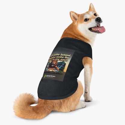 Pet Tank Top — "I left polite behind. Jamaica woke the rebel in my soul." Lion Travel Graphic