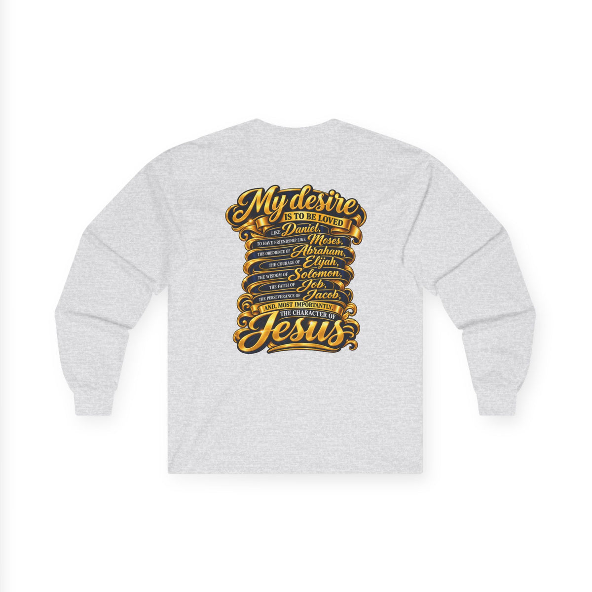 Reconversion Rebaptism Scripture Design Long Sleeve Tee | Christian Faith Shirt