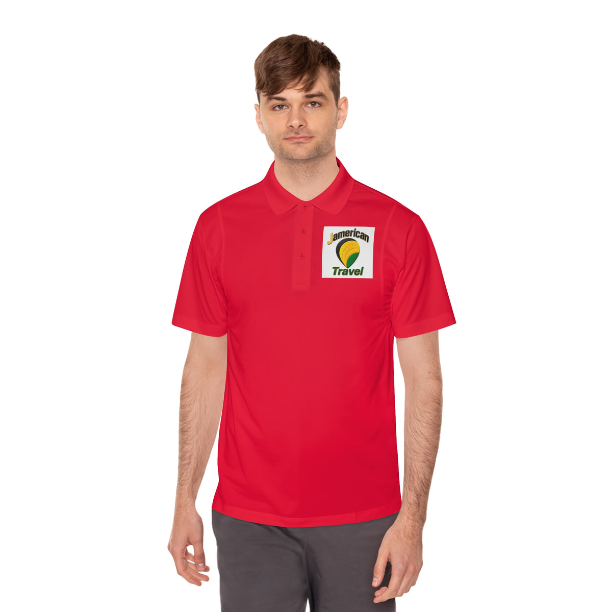 American Travel Logo Polo — Men’s Sport Polo Shirt