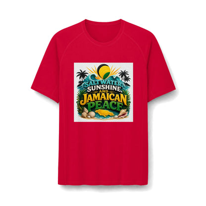 Jamaican Beach Vibes Rashguard Tee — "Saltwater Sunshine and Jamaican Peace"