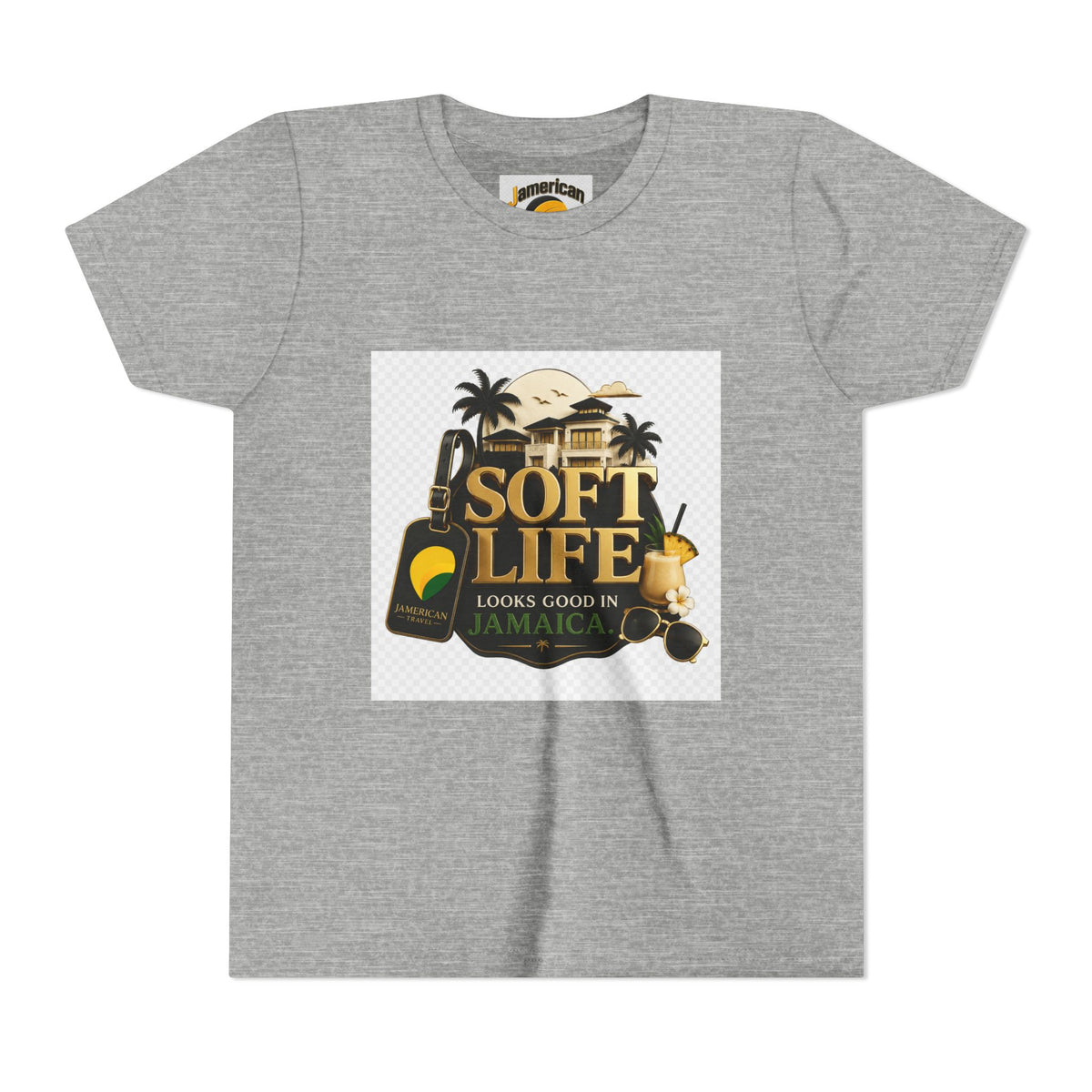 Youth Tee — "Soft Life" Jamaica Vacation Shirt / "This island didn’t just host me — it claimed me. Yard forever" Kids T‑Shirt
