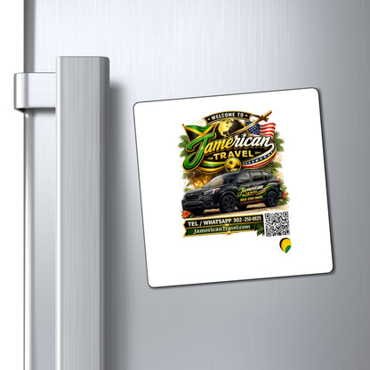 Jamerican Travel Logo Magnet — Promotional Car & Flag Refrigerator Magnet